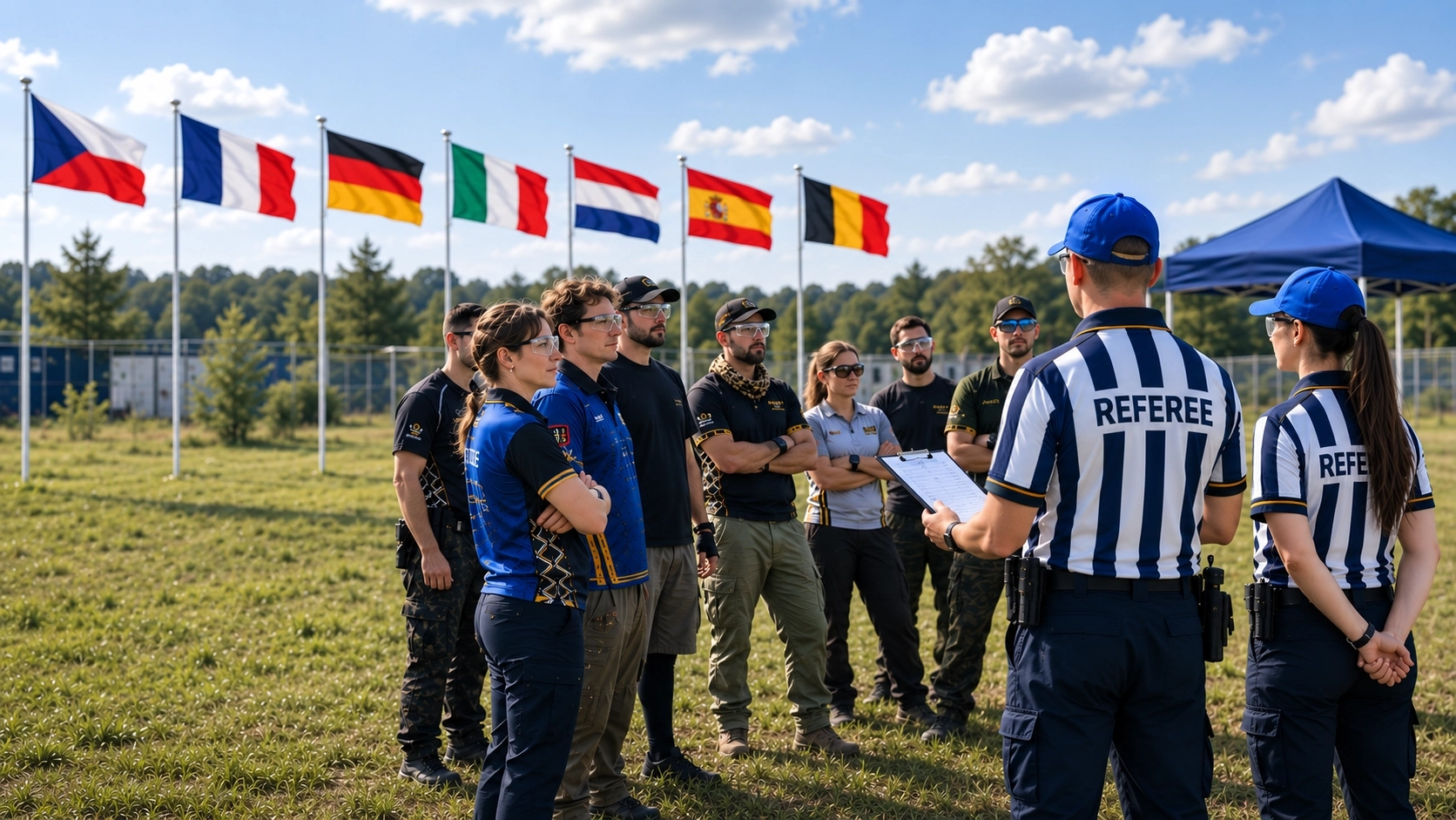 EAF officials and participants at a European event